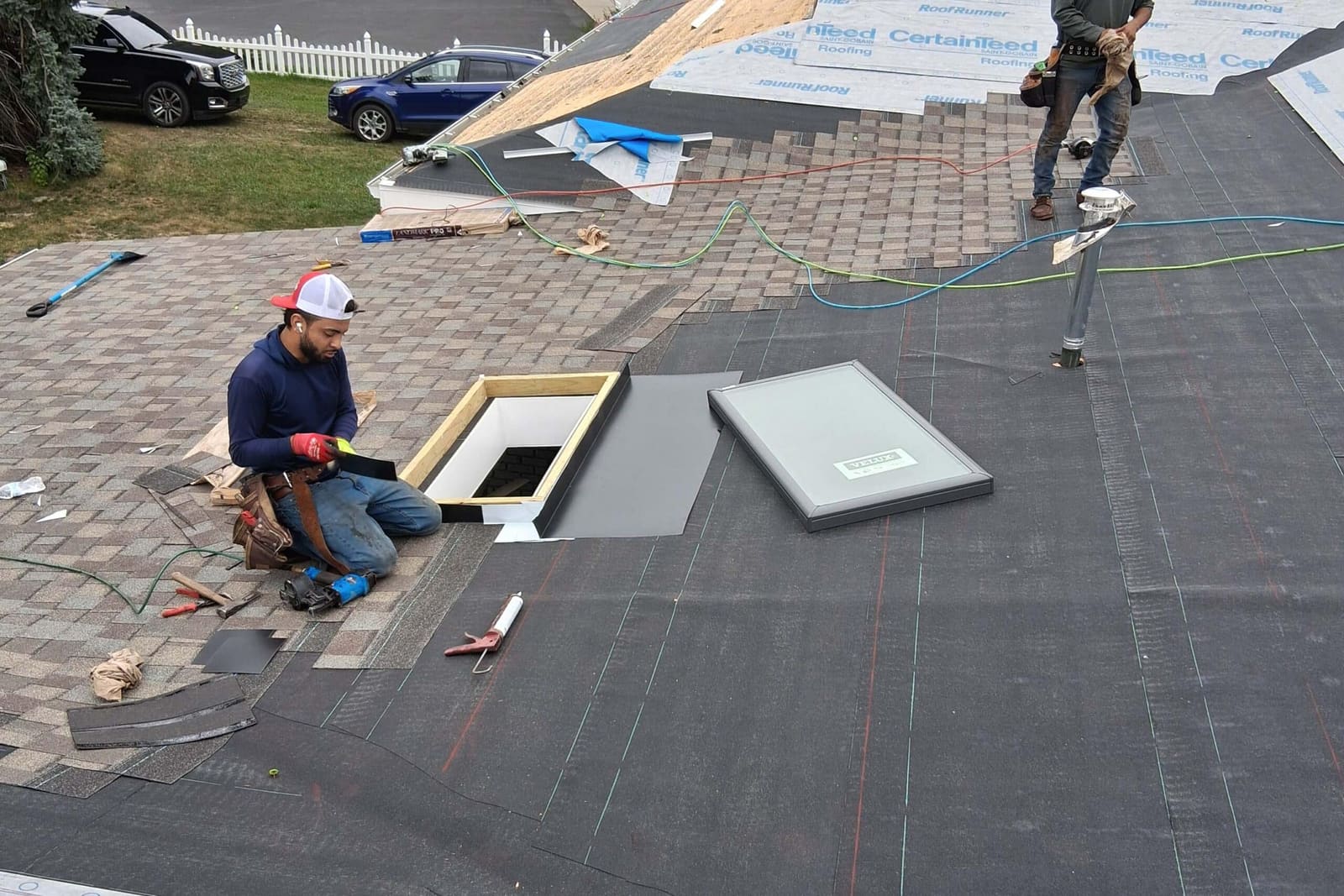 Underlayment & skylight install, Bill Smith Roofing